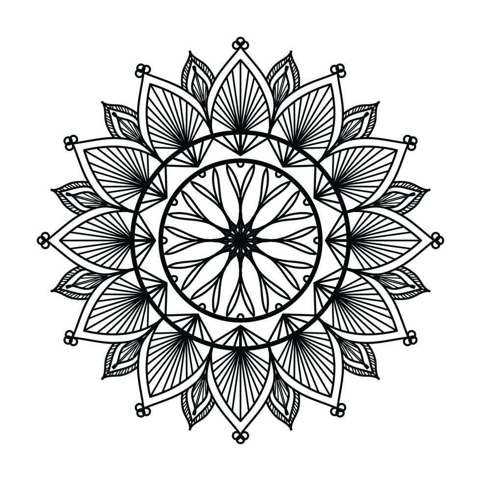 black ornamental mandala design background,mandala design,Mandala pattern Coloring book Art wallpaper design, black and white mandala vector