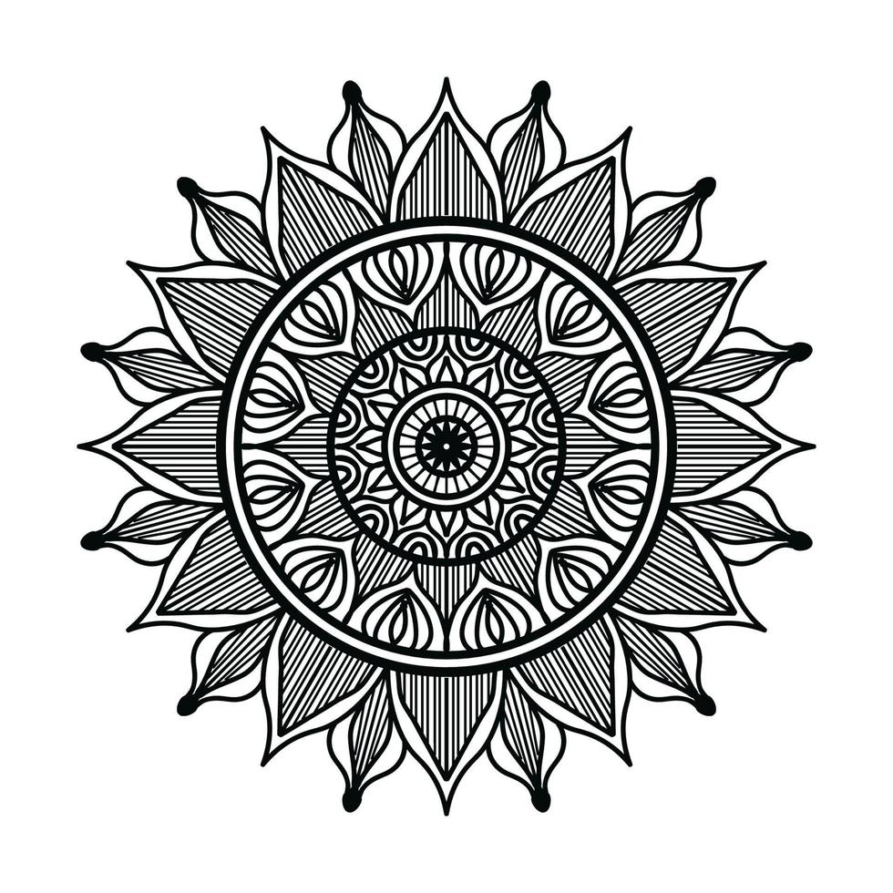 black ornamental mandala design background,mandala design,Mandala pattern Coloring book Art wallpaper design, black and white mandala vector