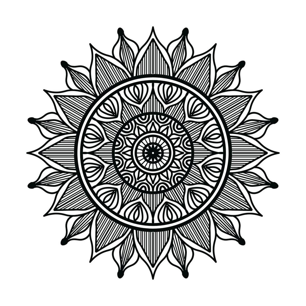 black ornamental mandala design background,mandala design,Mandala pattern Coloring book Art wallpaper design, black and white mandala vector