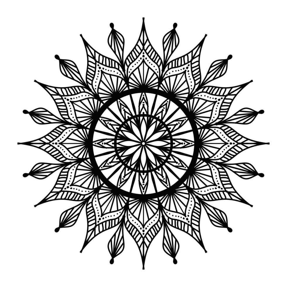 black ornamental mandala design background,mandala design,Mandala pattern Coloring book Art wallpaper design, black and white mandala vector