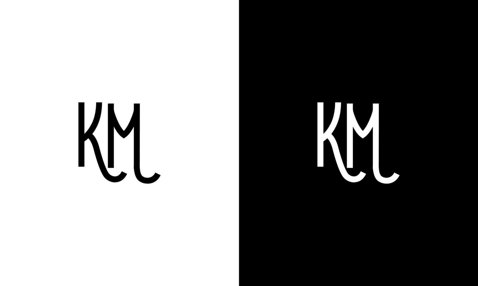 Letter KM vector logo free template Free Vector