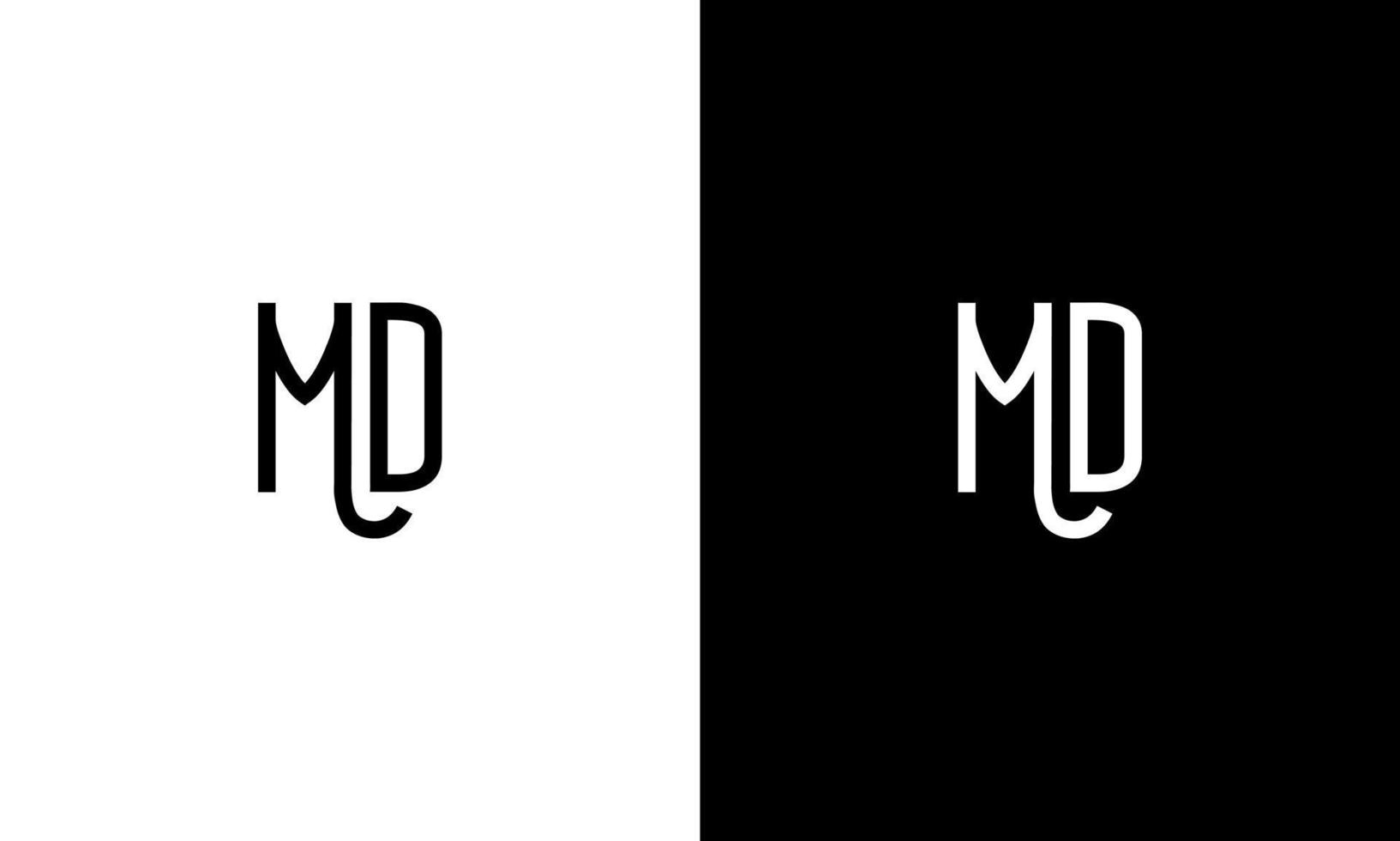 Letter MD vector logo free template Free Vector