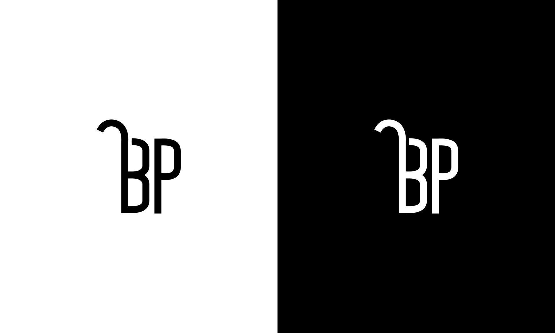 BP logo design. Letter BP logo design. BP logo icon design in black and