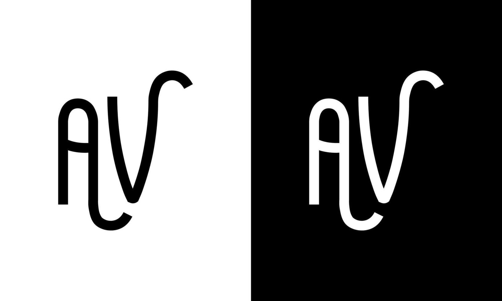 Letter AV vector logo free template Free Vector