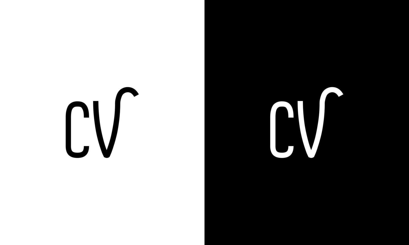 Letter CV vector logo free template Free Vector