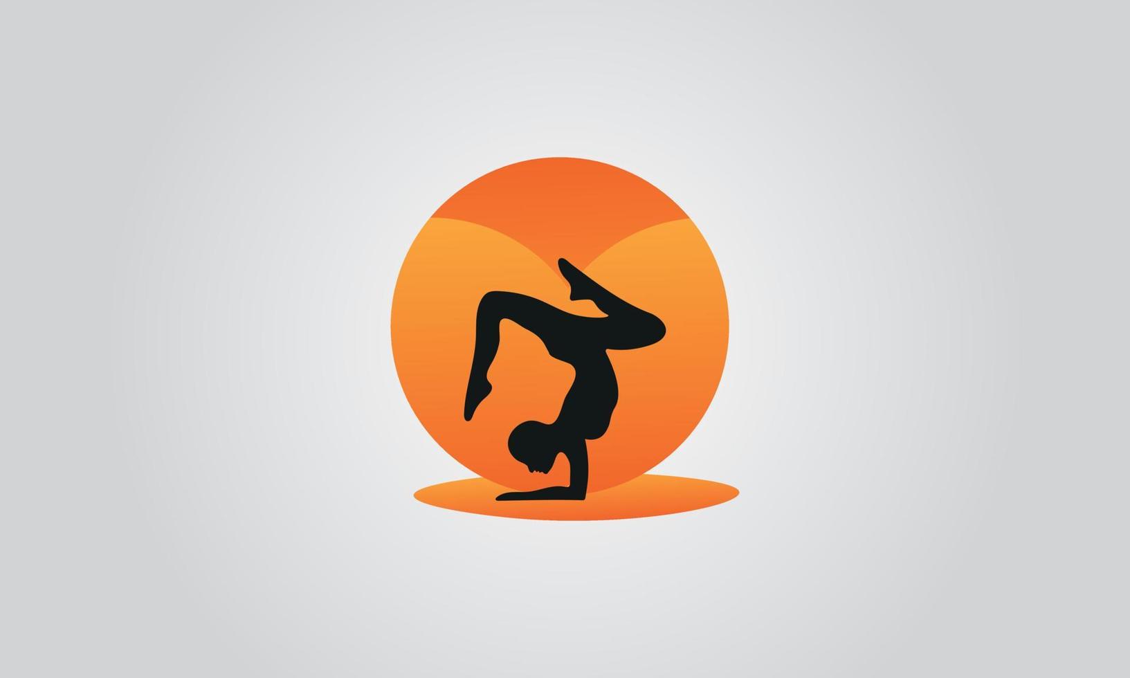 Yoga style logo design free vector template.