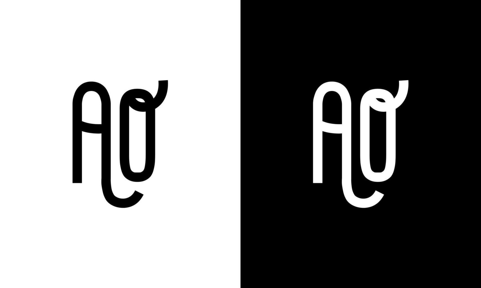 Letter AO vector logo free template Free Vector