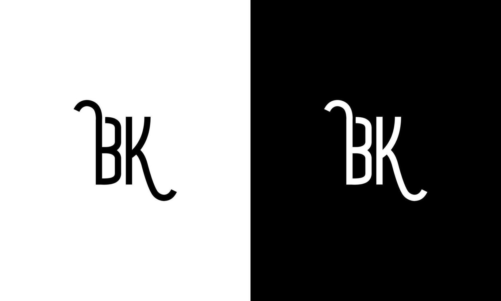Letter BK vector logo free template Free Vector
