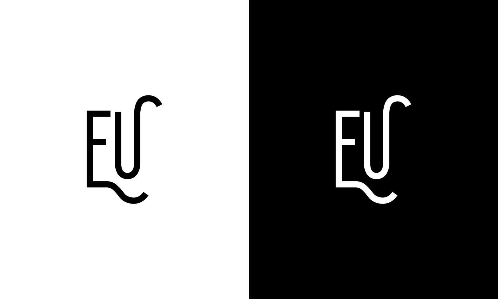 Letter EU vector logo free template Free Vector