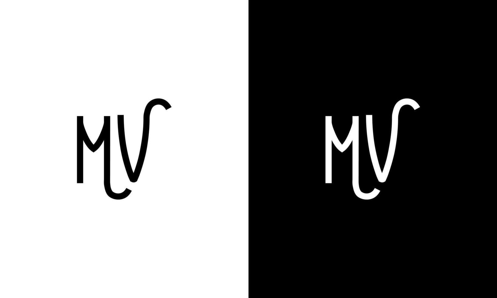 Letter MV vector logo free template Free Vector