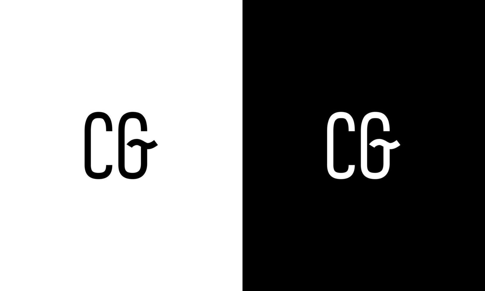 diseño de logotipo cg. diseño del logotipo de la letra cg. diseño de icono de logotipo cg en plantilla de vector libre de colores blanco y negro.