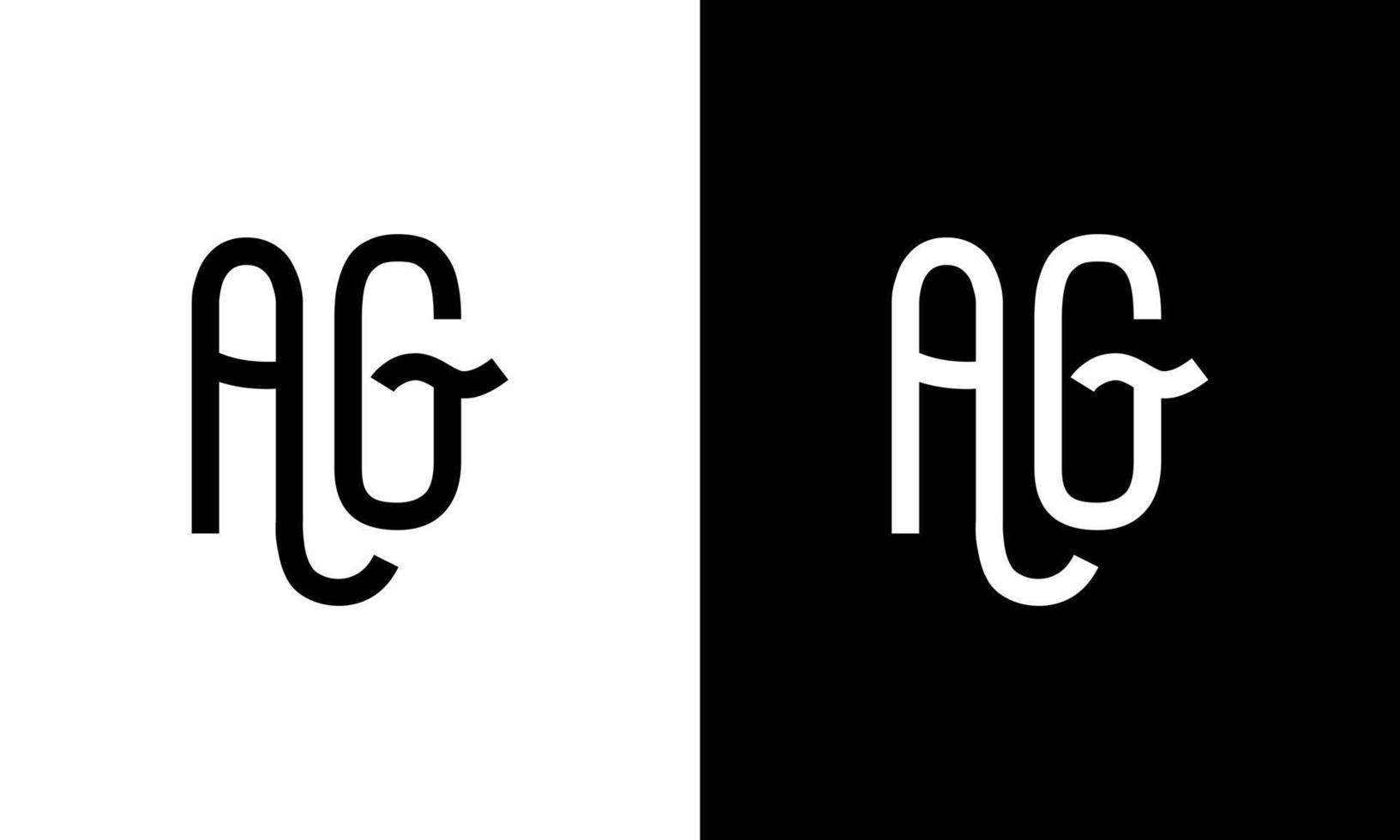 Letter AG vector logo free template Free Vector