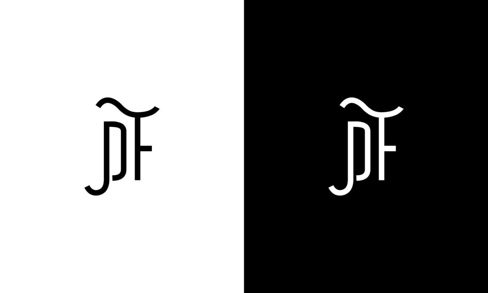 Letter DF vector logo free template Free Vector