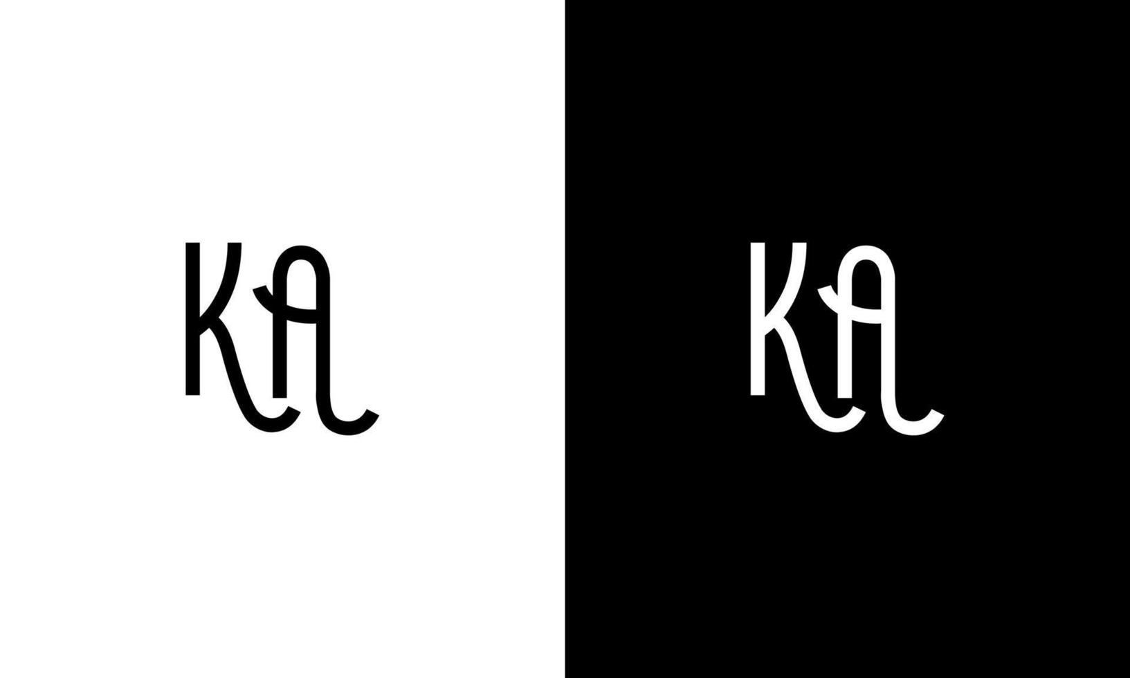 Letter KA vector logo free template Free Vector