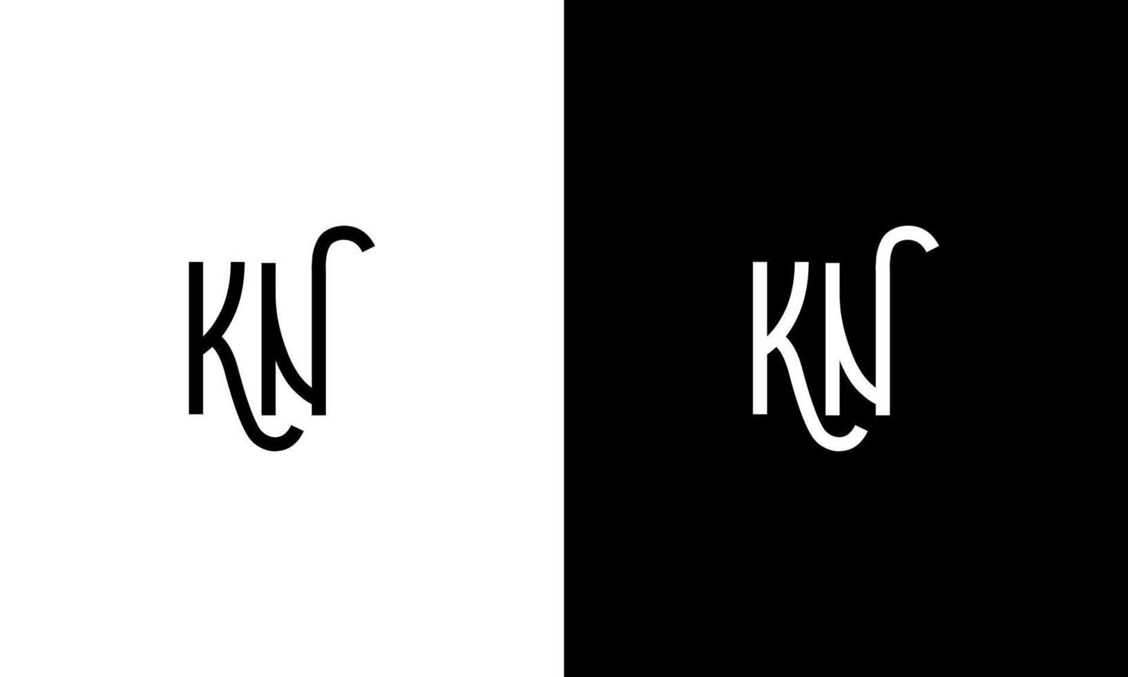 Letter KN vector logo free template Free Vector
