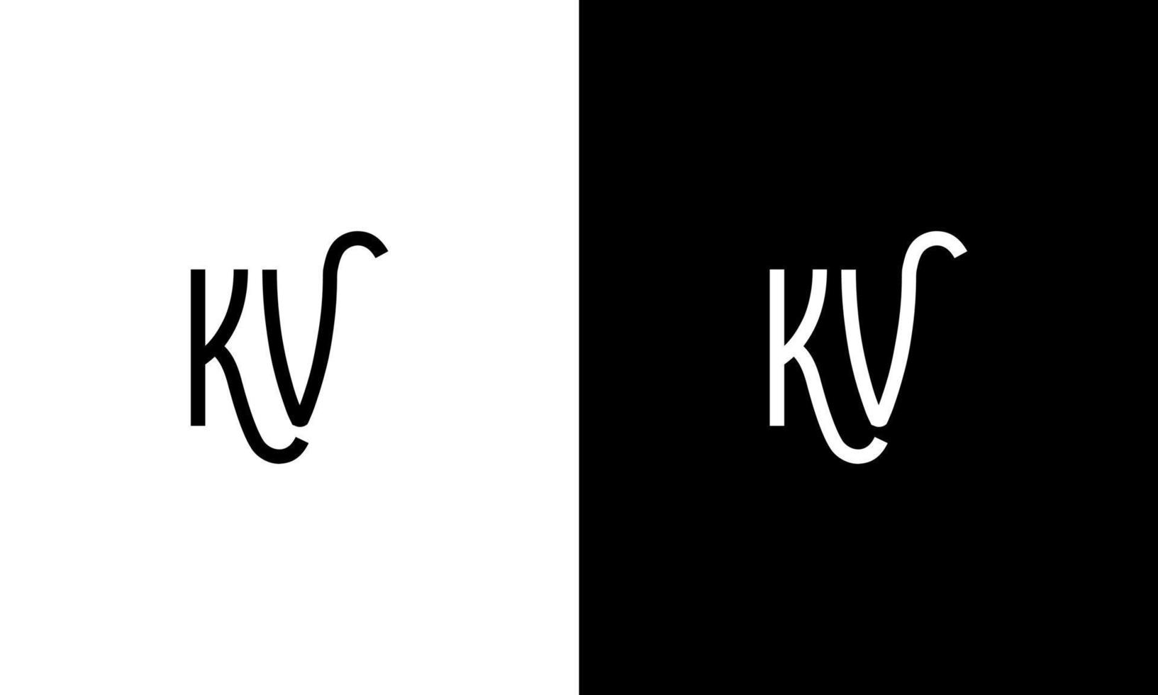 Letter KV vector logo free template Free Vector