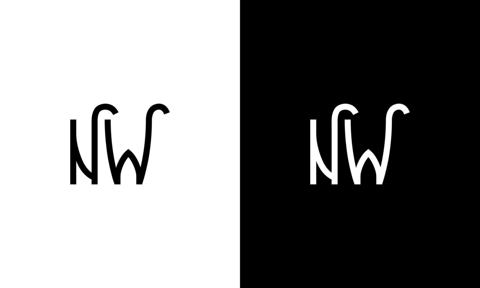 Letter NW vector logo free template Free Vector