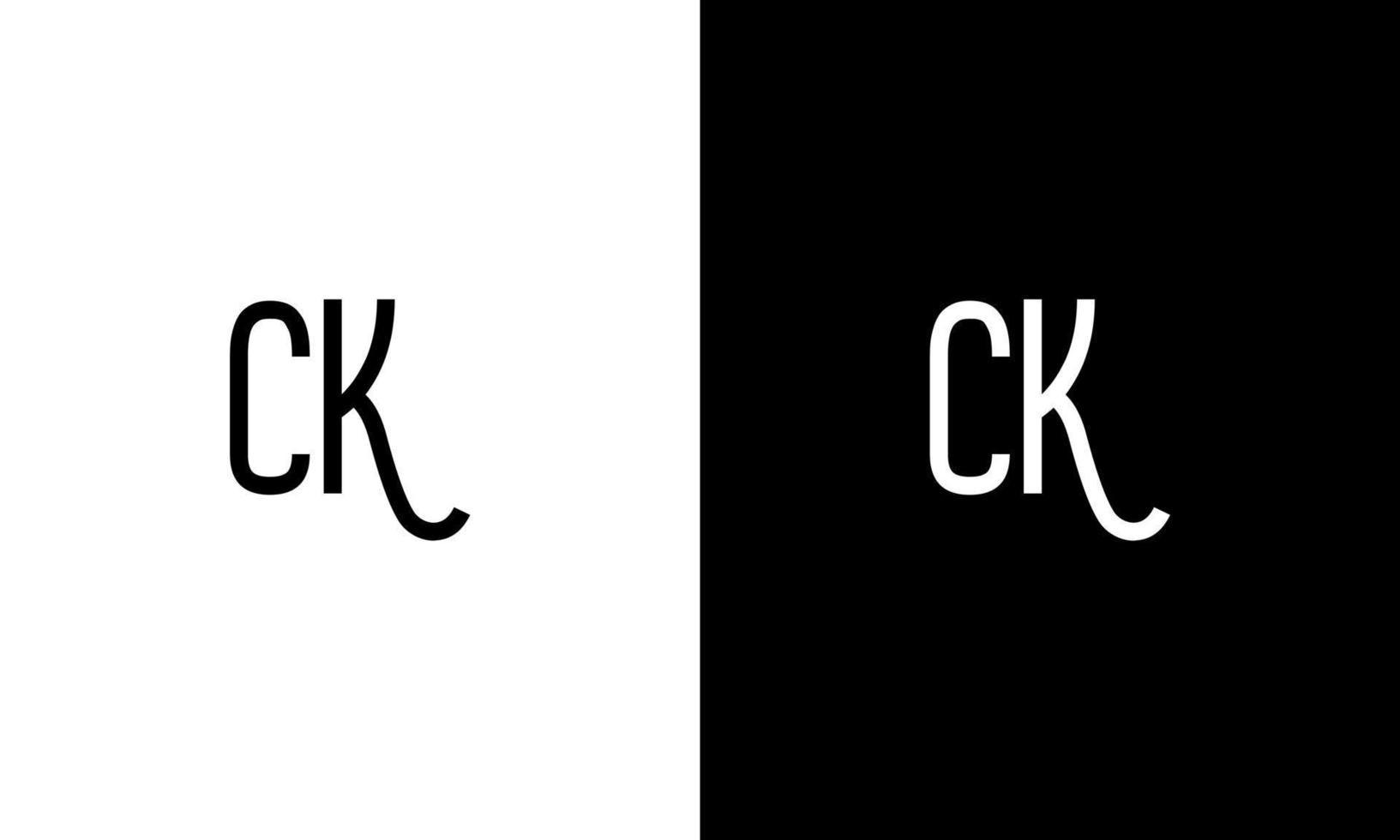 Letter CK vector logo free template Free Vector