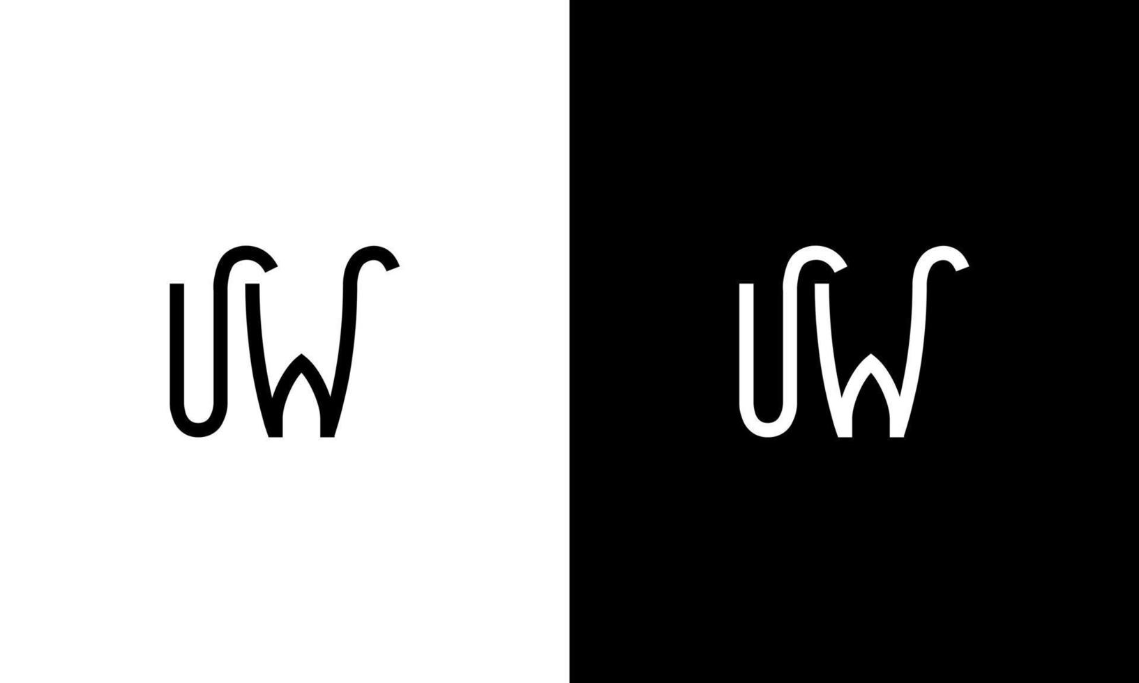 Letter UW vector logo free template Free Vector