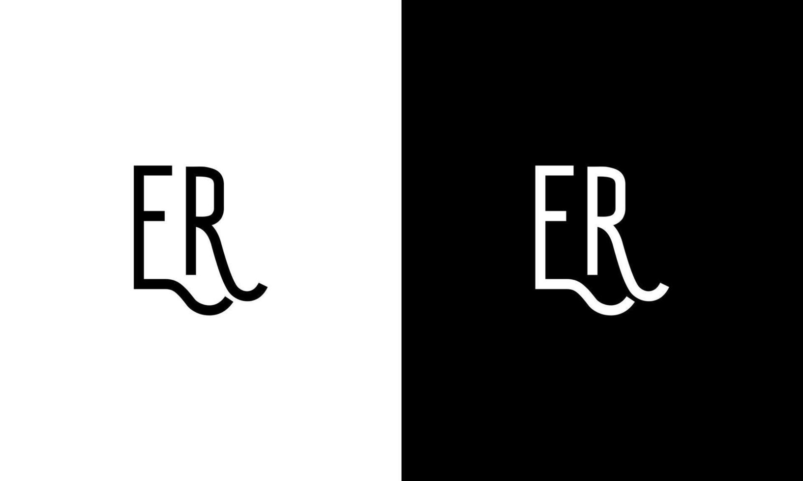 Letter ER vector logo free template Free Vector