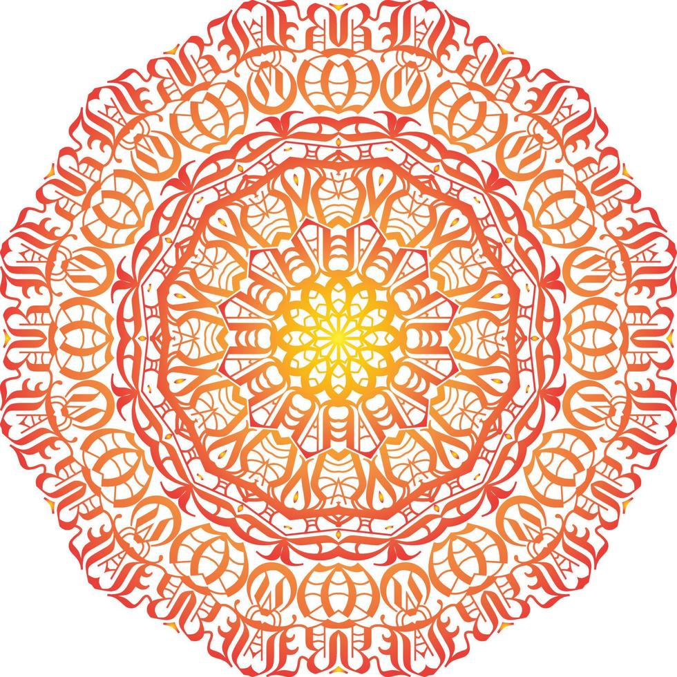 Mandala Design in a white background.Colorful Decorative Design. vector