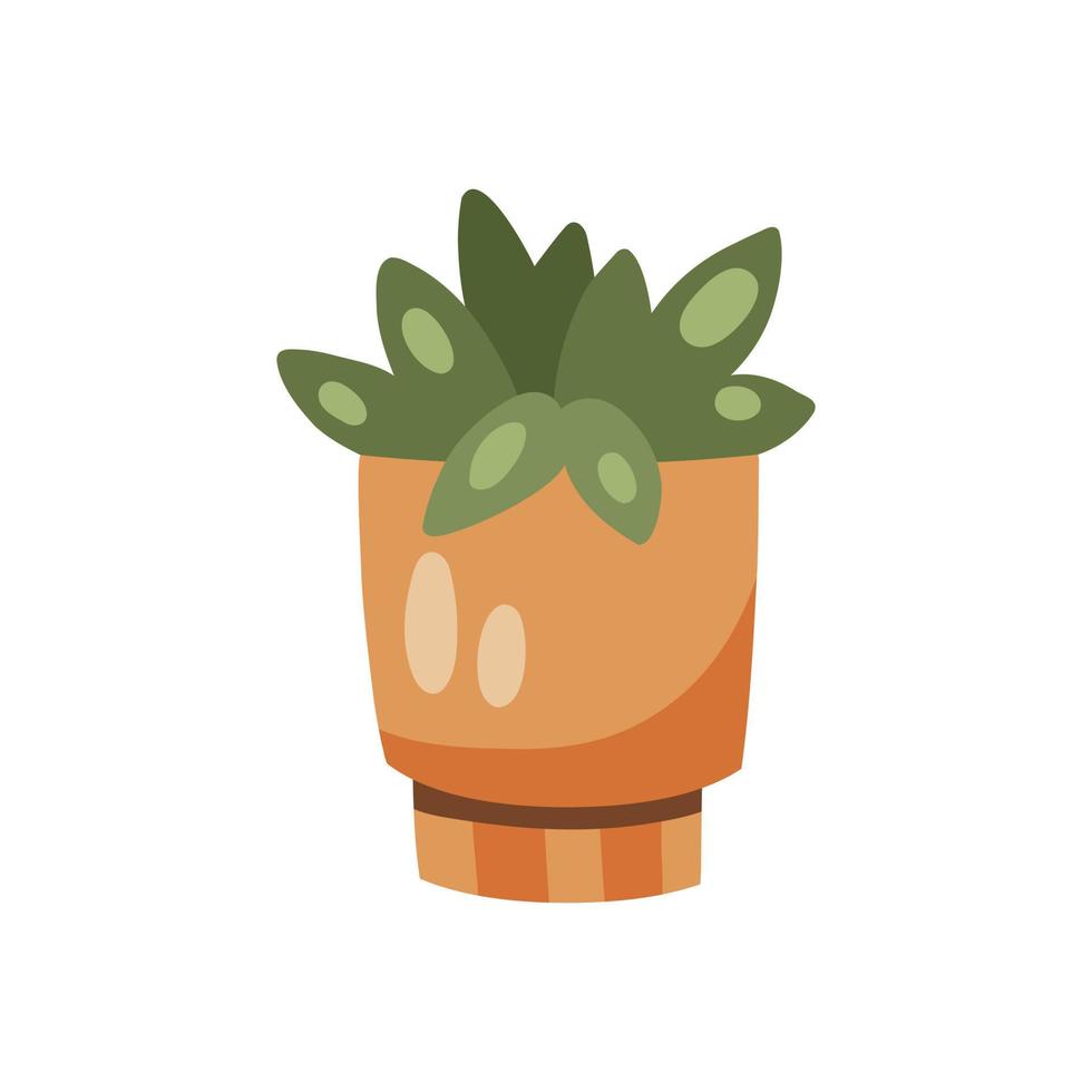 Illustration of a houseplant in a flowerpot vector