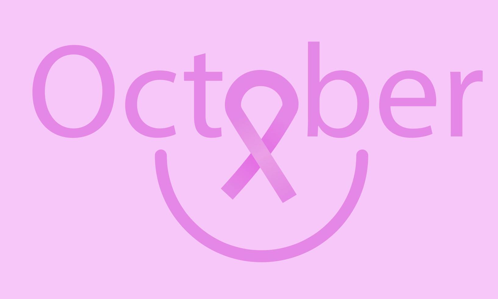 breast cancer awareness month in October. Women. Medical topic. Vector illustration.