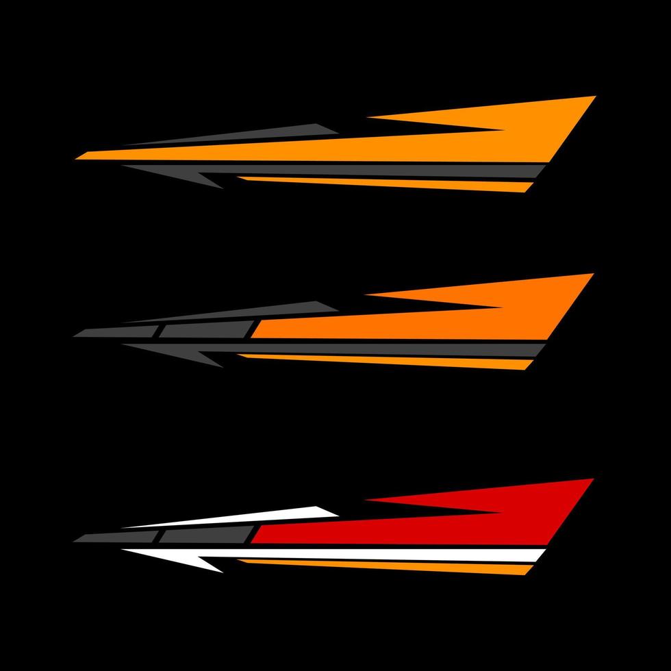 racing car body sticker design vector. car modification sticker