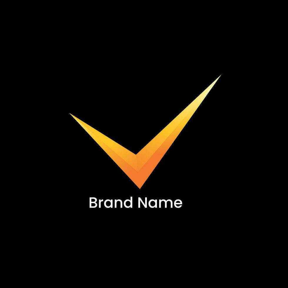 vector modern logo tick design.