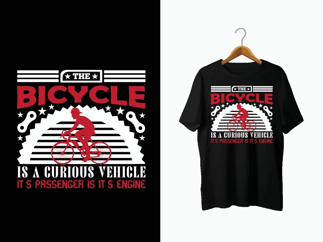 Bicycle T-Shirt Design vector