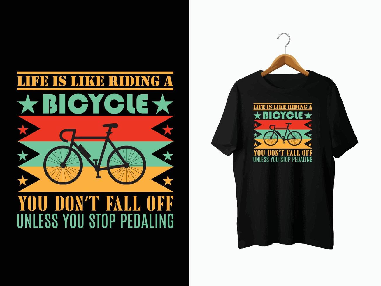 Bicycle T-Shirt Design vector