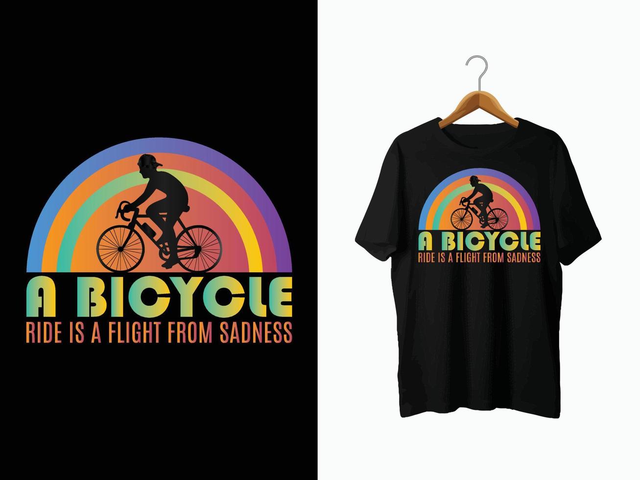 Bicycle T-Shirt Design vector