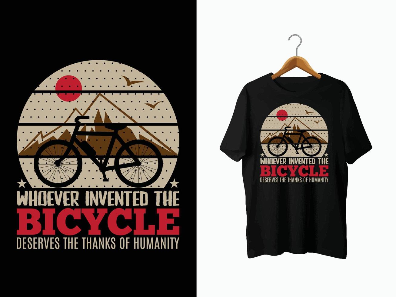 Bicycle T-Shirt Design vector