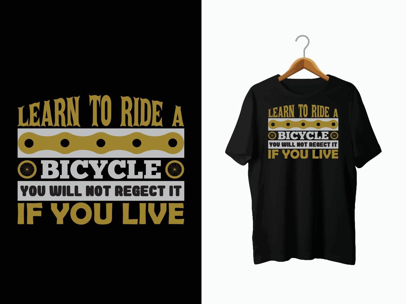 Bicycle T-Shirt Design vector