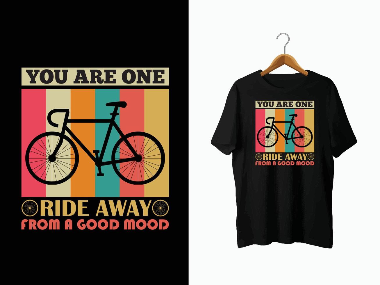 Bicycle T-Shirt Design vector