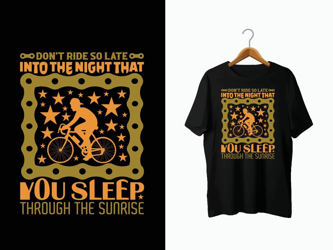 Bicycle T-Shirt Design vector