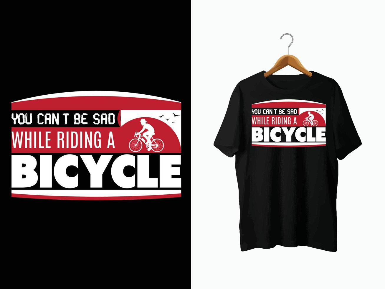 Bicycle T-Shirt Design vector