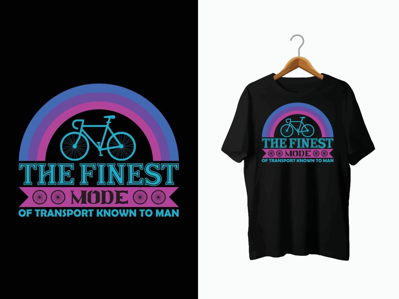 Bicycle T-Shirt Design vector