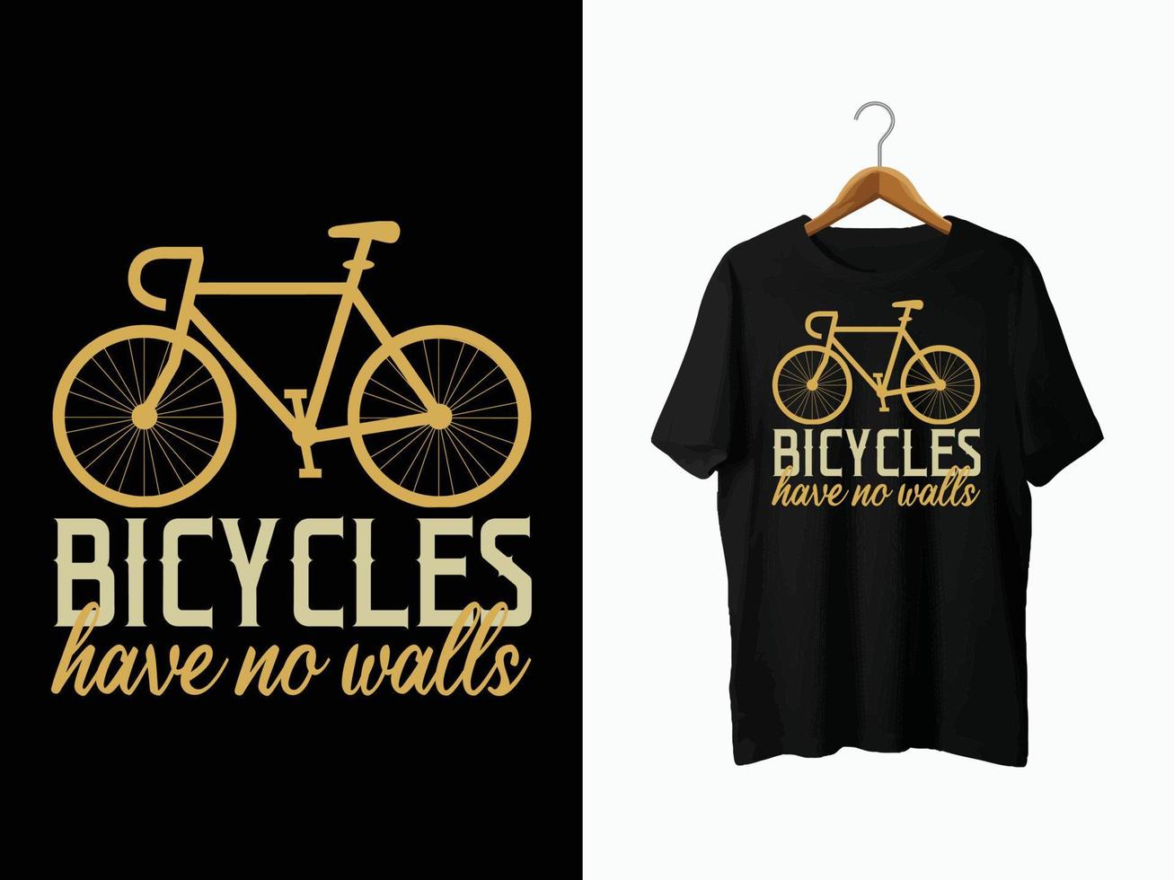 Bicycle T-Shirt Design vector