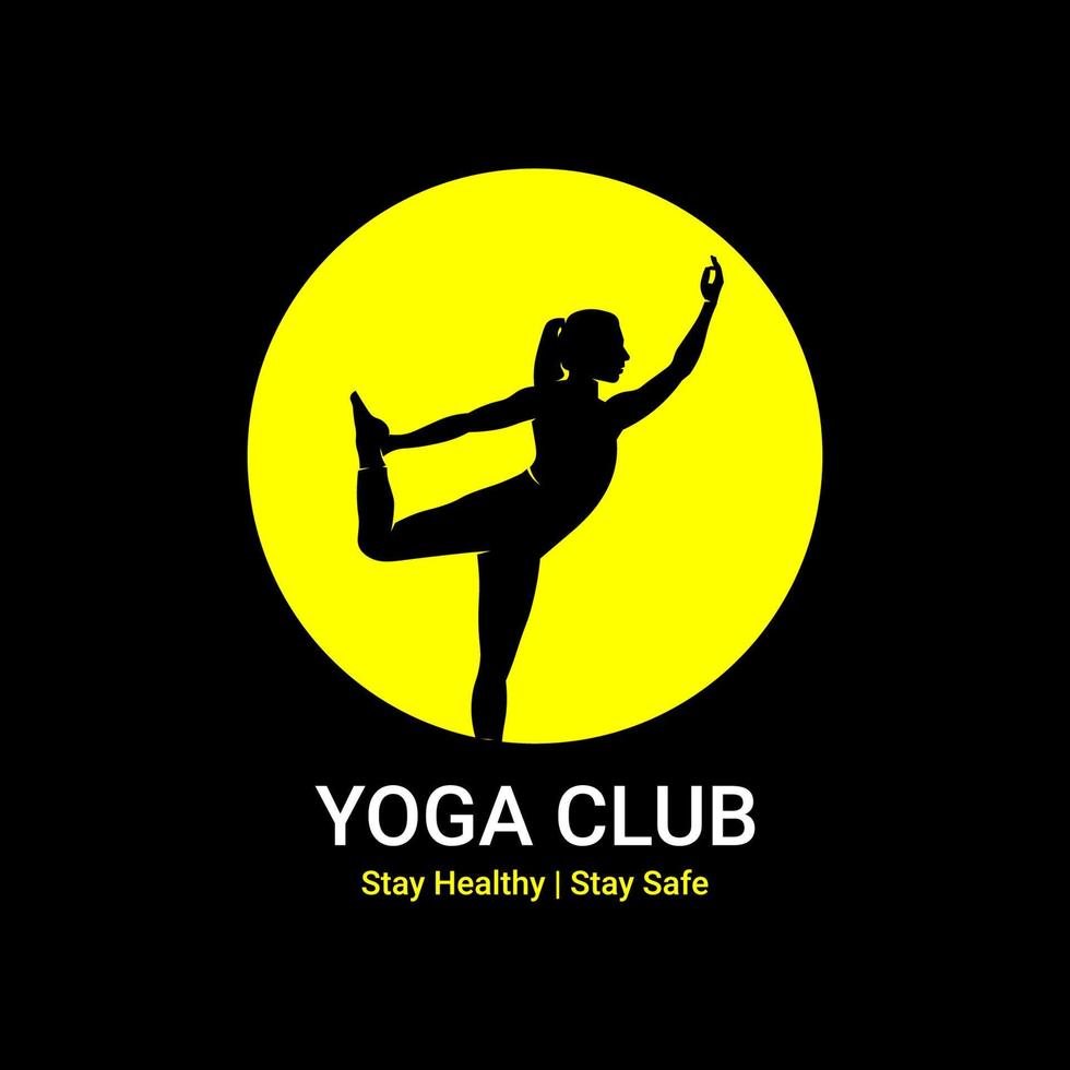 logo for yoga class. with a simple but powerful concept vector