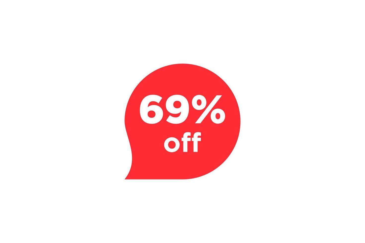 69 discount, Sales Vector badges for Labels, , Stickers, Banners, Tags, Web Stickers, New offer. Discount origami sign banner.