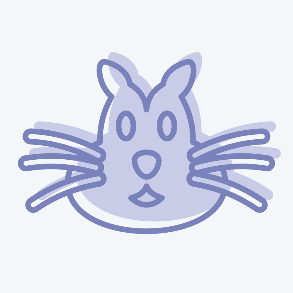 Icon Chipmunk. related to Animal Head symbol. two tone style. simple design editable. simple illustration. cute. education vector