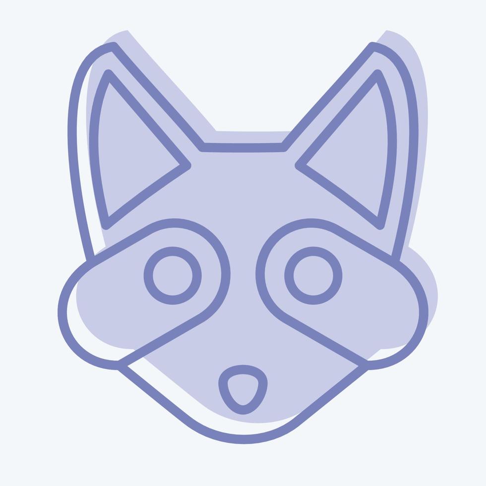 Icon Racoon. related to Animal Head symbol. two tone style. simple design editable. simple illustration. cute. education vector
