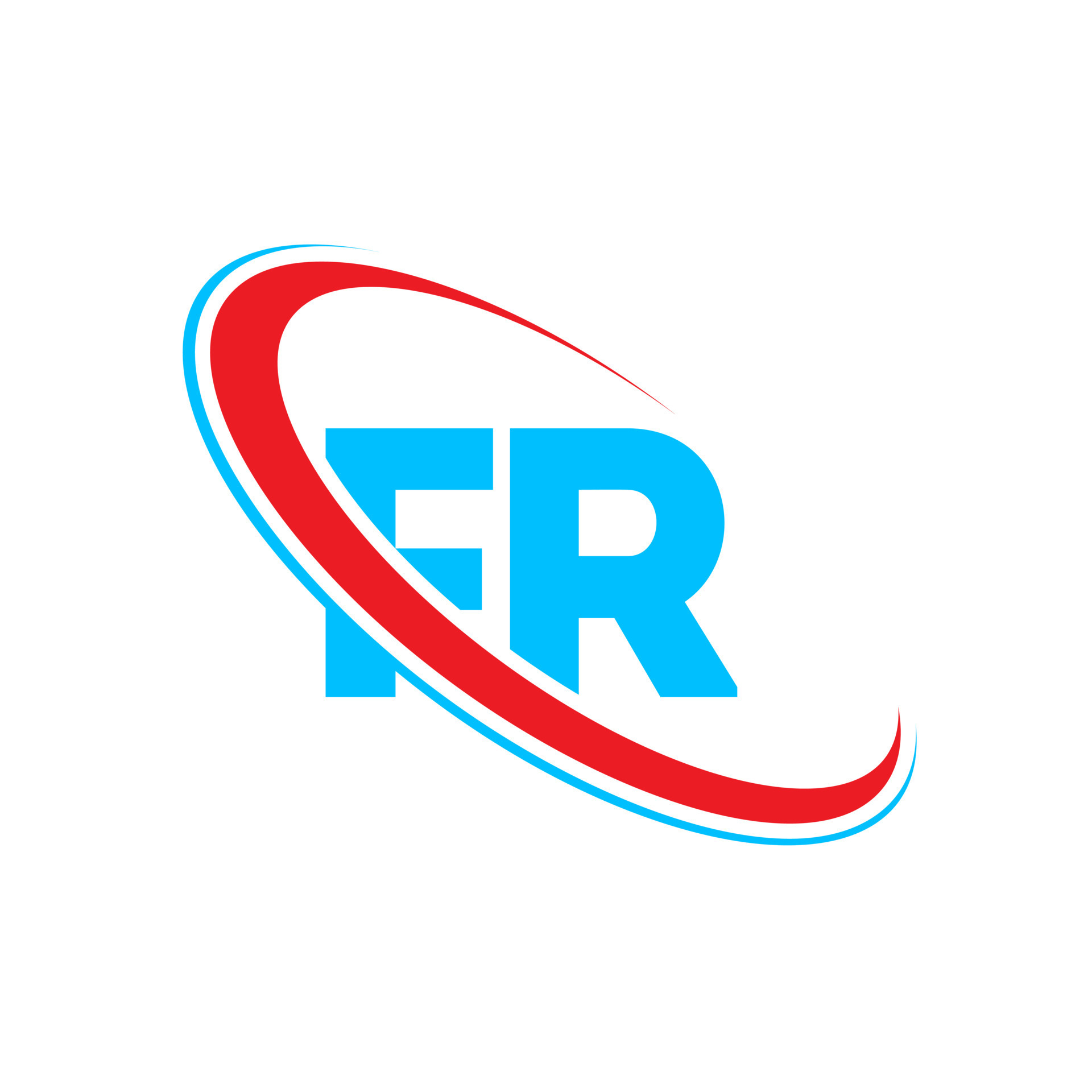 FR logo. FR design. Blue and red FR letter. FR letter logo design ...