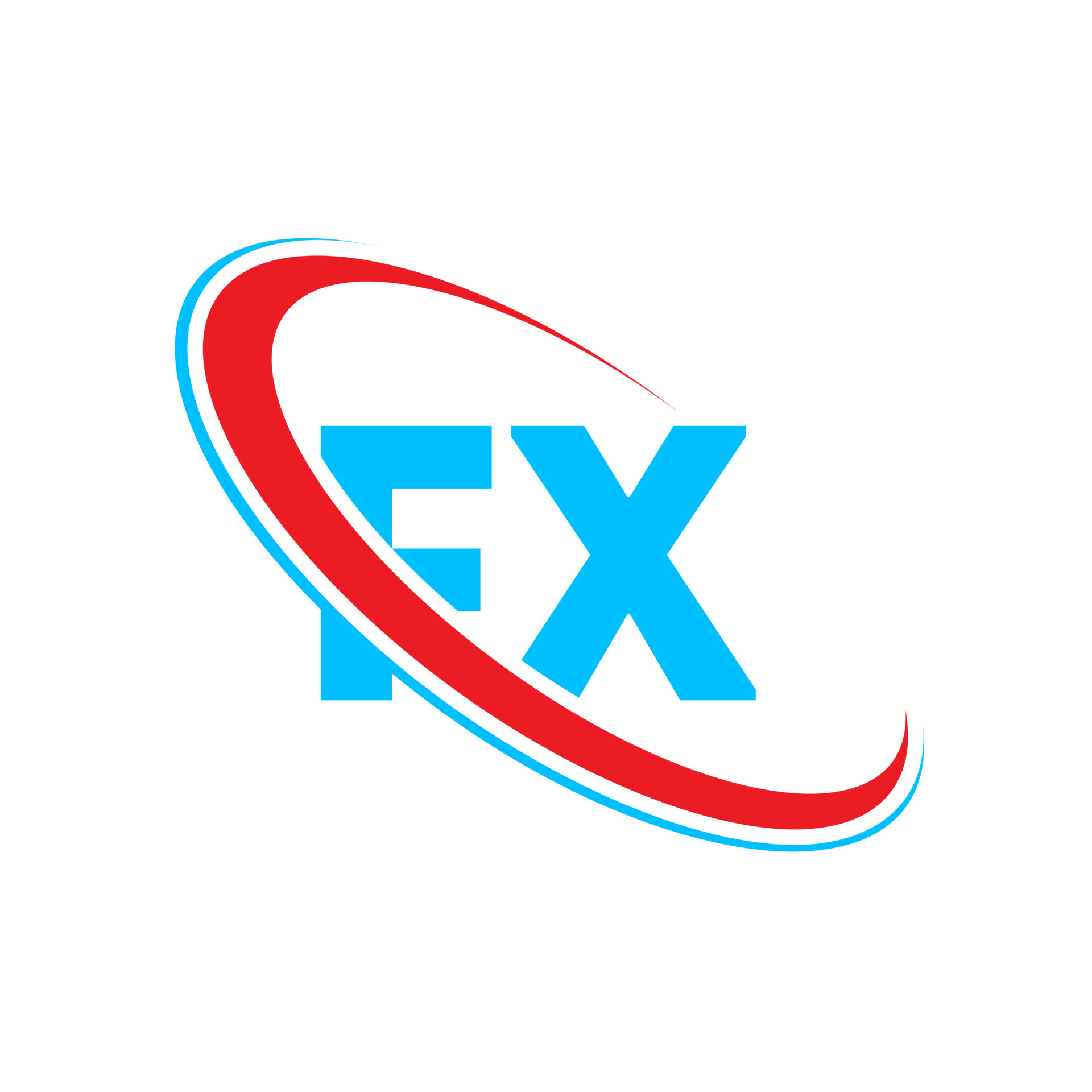 FX logo. FX design. Blue and red FX letter. FX letter logo design. Initial  letter FX linked circle uppercase monogram logo. 11563951 Vector Art at  Vecteezy