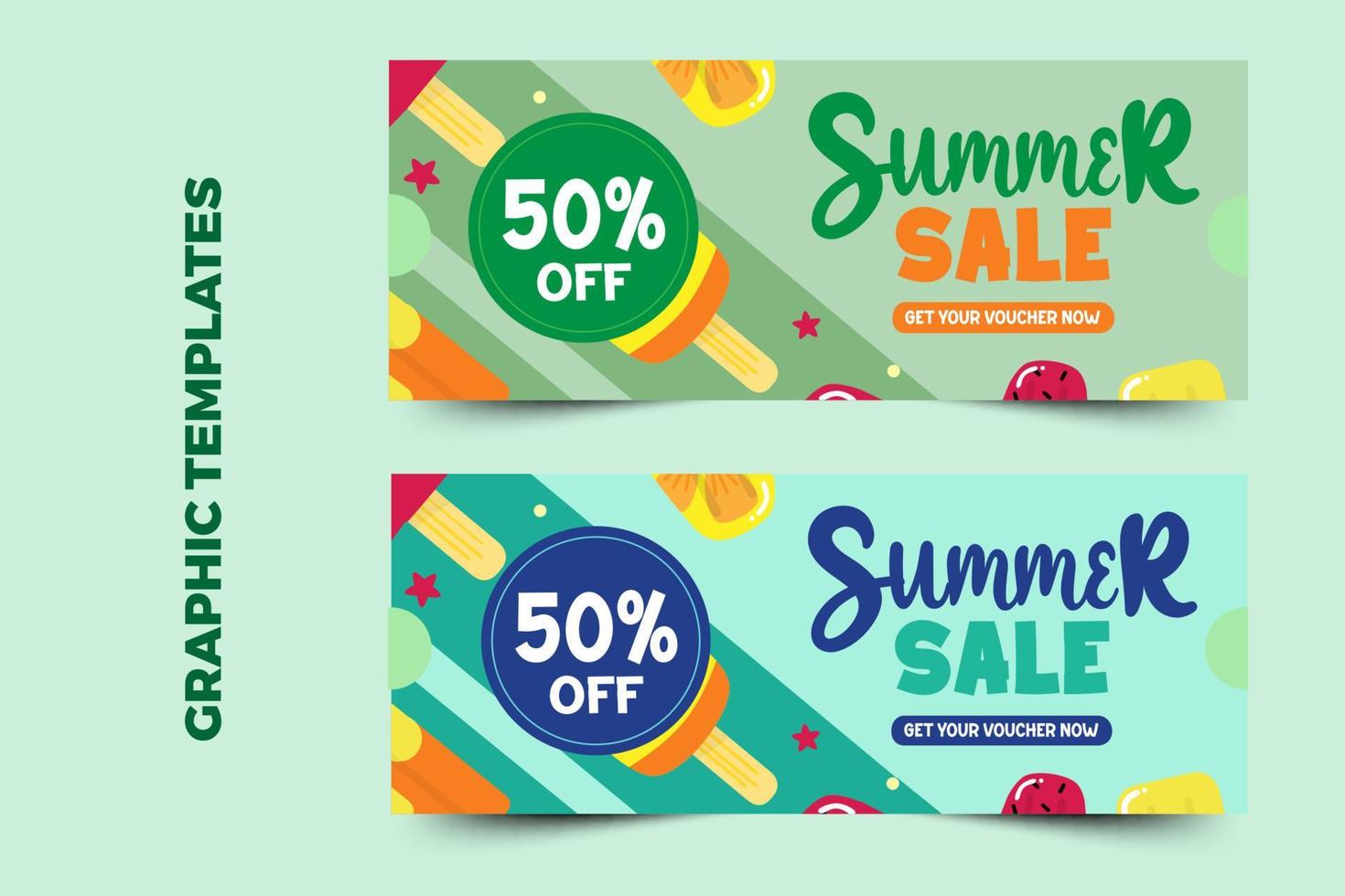 Summer Sale Graphic template easy to customize simple and elegant design vector