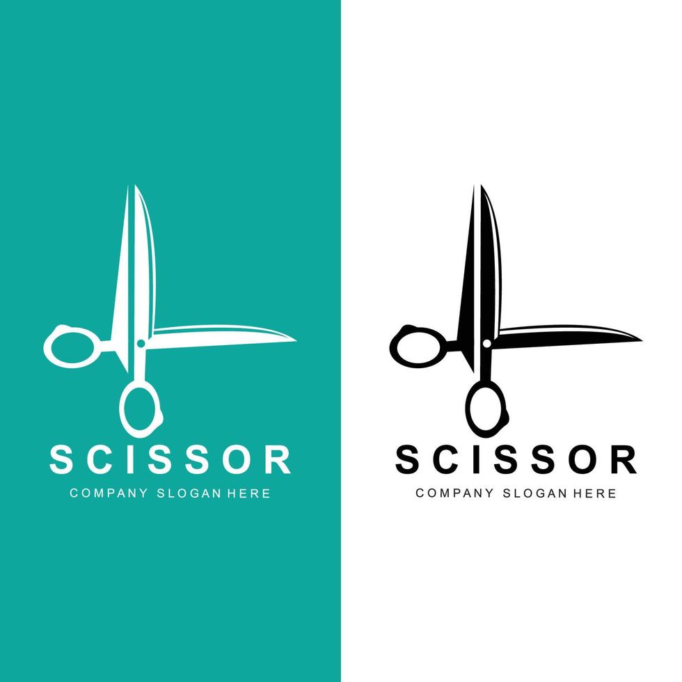 Barber tool scissors logo icon background symbol vector