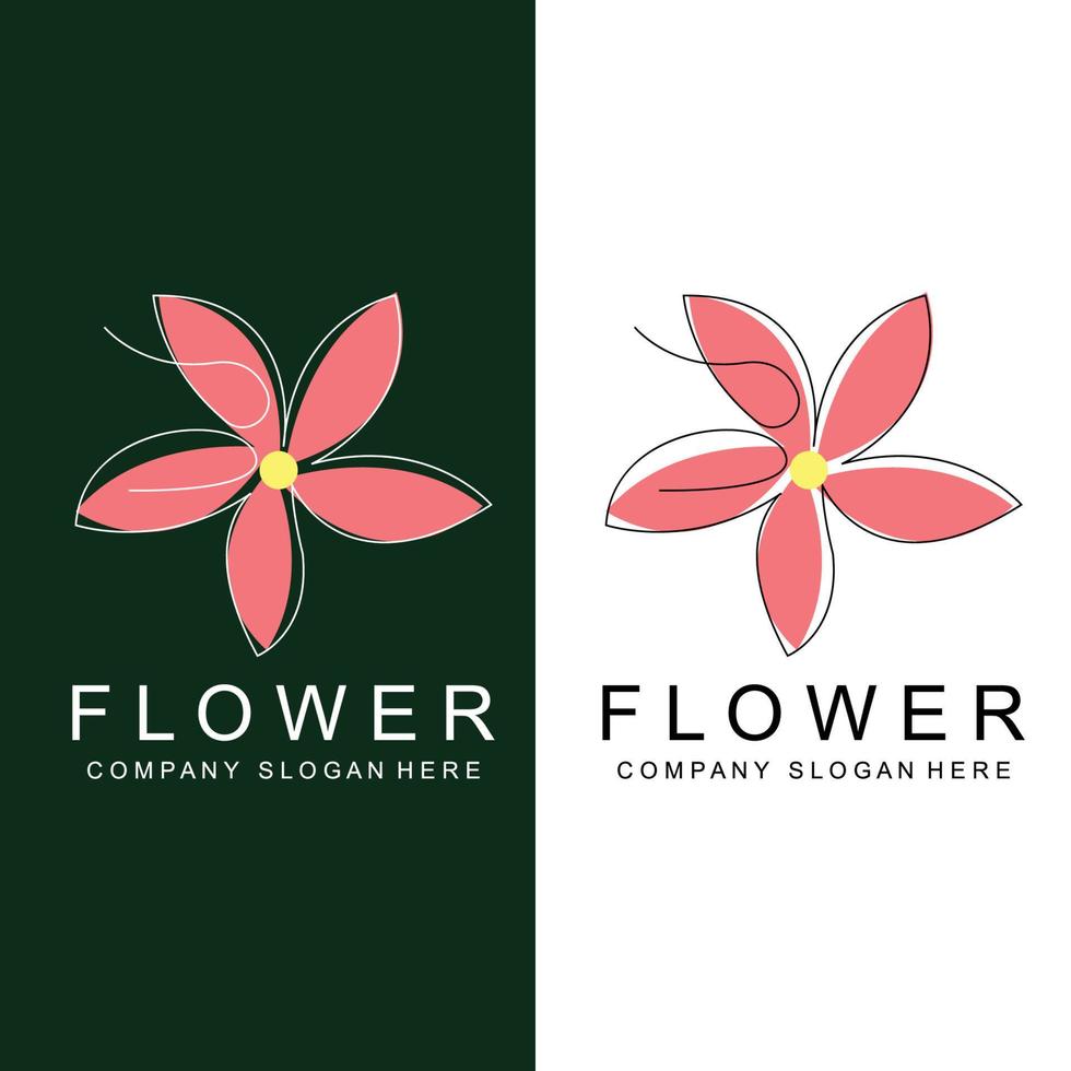 diseño de logotipo floral, icono de línea de estilo de ilustración vectorial ilustraciones abstractas vector