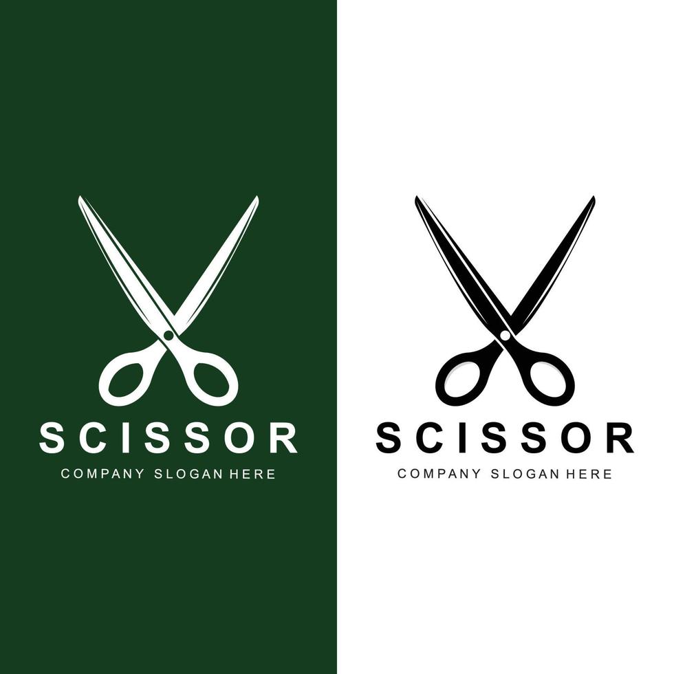 Barber tool scissors logo icon background symbol vector