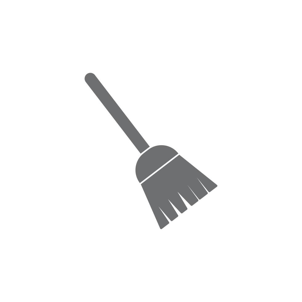 eps10 grey vector abstract broom cleaning dust solid icon isolated on white background. hygiene symbol in a simple flat trendy modern style for your website design, logo, and mobile application